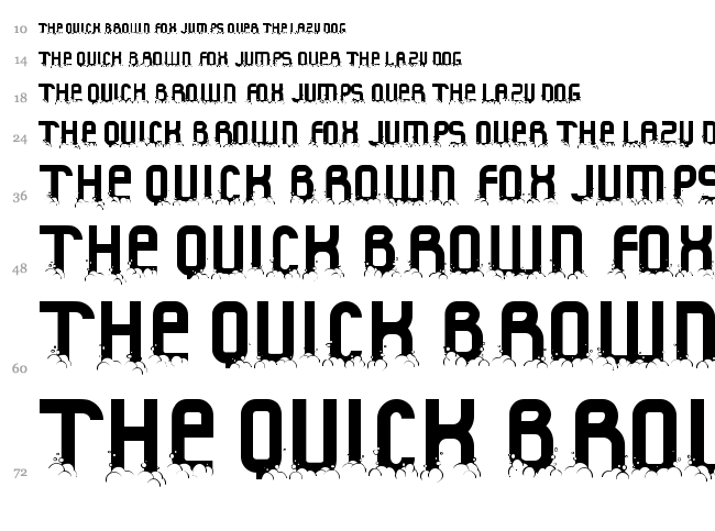 Fluid Christmas font waterfall